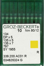 Load image into Gallery viewer, GROZ-BECKERT QUILTING NEEDLES 135X7 SET OF 10 NEEDLES*