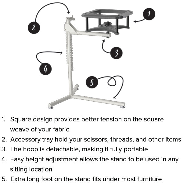 Grace Hoop2 Quilting Hoop and Stand Overview 