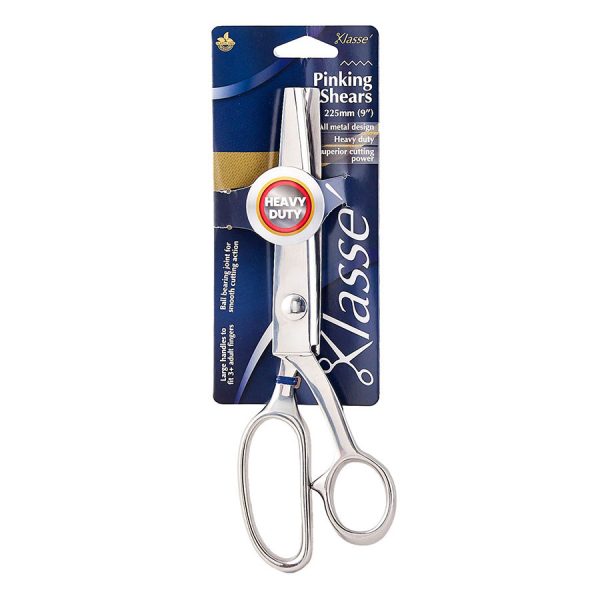 KLASSE SCISSORS PINKING SHEARS 9IN ALL METAL